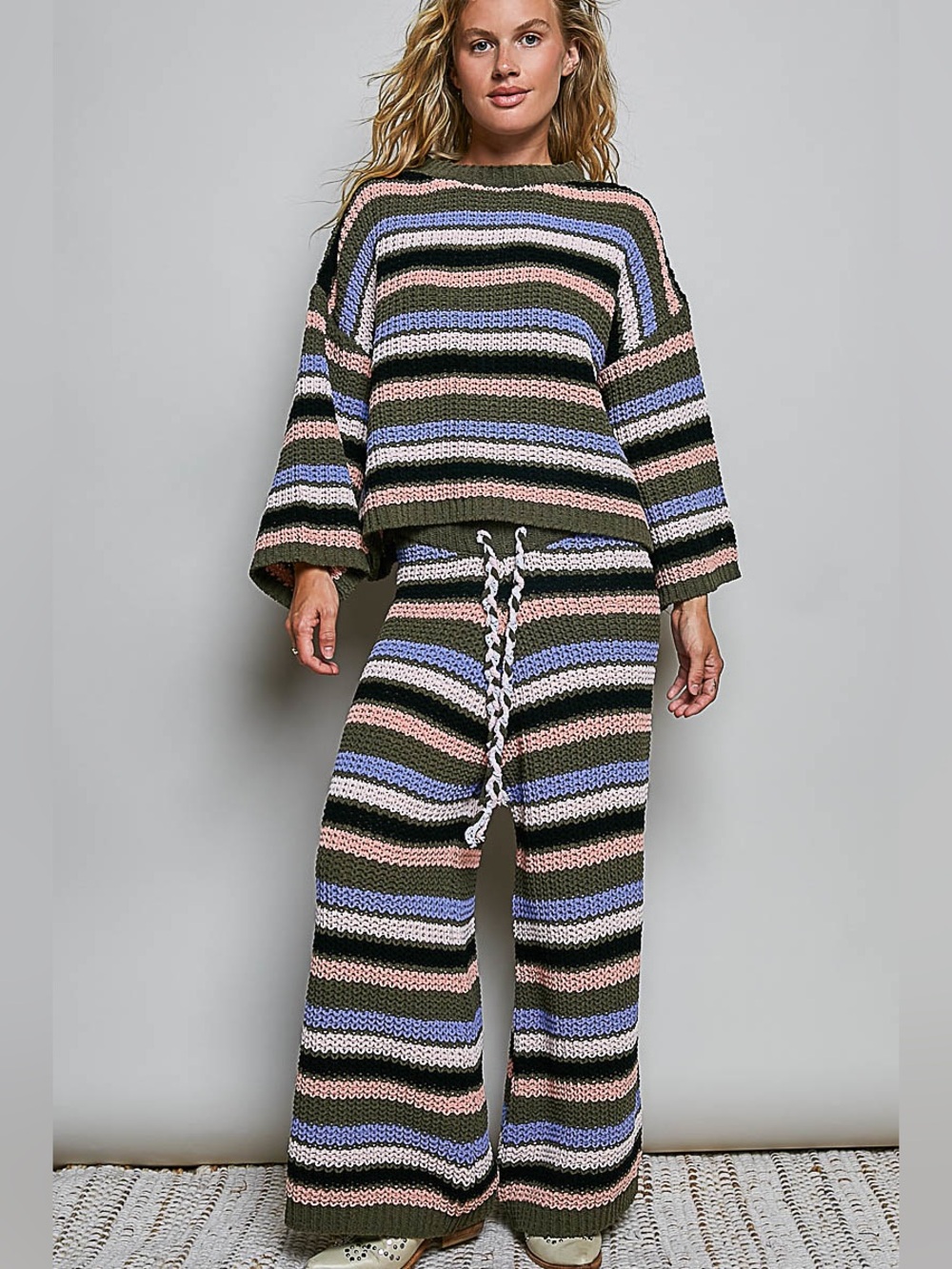 POL “ Endless Weekend Set “ | Olive Stripe